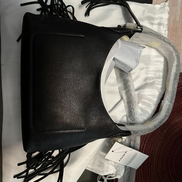 Coach Brooklyn Fringe small purse black silver - Picture 7 of 9